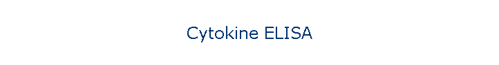 Cytokine ELISA