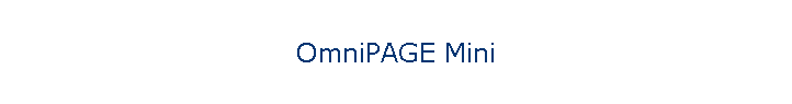 OmniPAGE Mini
